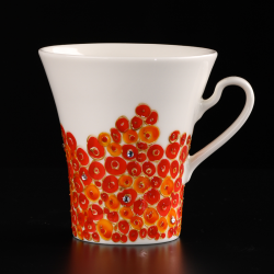 Hand-painted cups Lustful Touch with Swarovski crystals