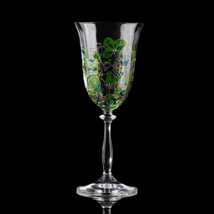 Hand-painted artistic wine glasses Kashubian Inspirations