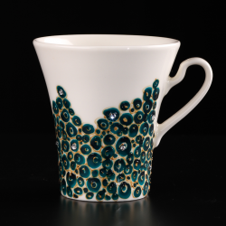 Two hand-painted cups Blue